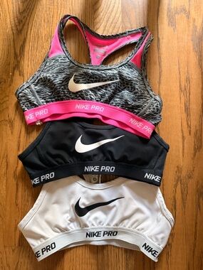 Nike Pro Women's Briefs in Black, Gray, Pink - 3 Pack